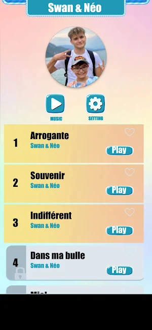 Swan & Néo Music Tiles Game Screenshot 0