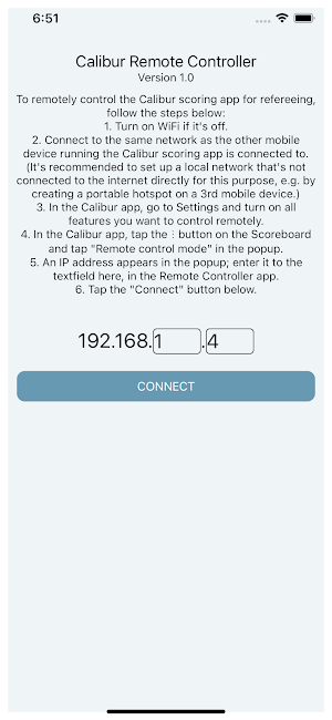 Calibur Remote Controller Screenshot 0