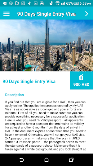 My UAE Visa Screenshot 3