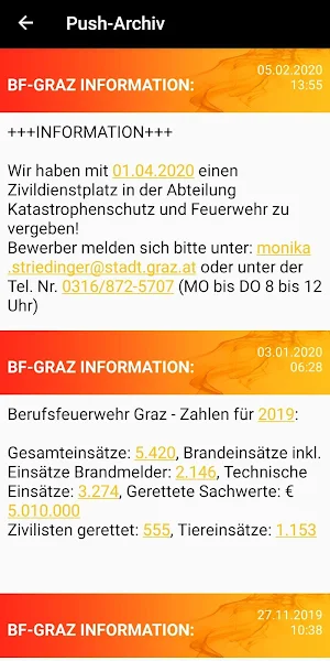 Stadt Graz Feuerwehr Screenshot 1