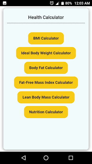 Health Calculator Screenshot 0
