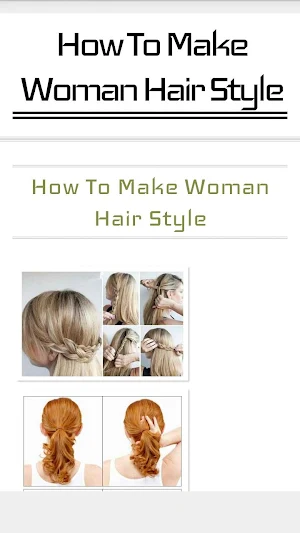 How To Make Woman Hair Style Screenshot 2