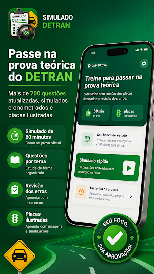 Simulado CNH Detran 2026 Screenshot 0