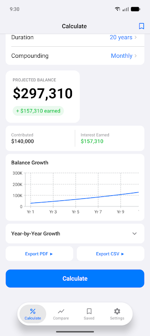 APY Compound Calculator Screenshot 1