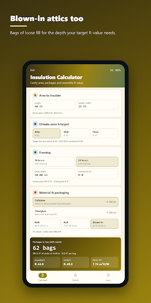 Insulation Calculator Screenshot 1