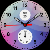 Blue Pink Elegant Watch Face