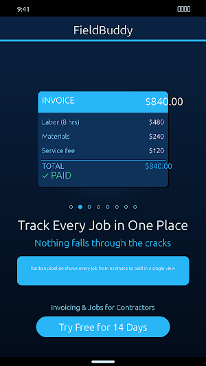 Contractor Invoice & Estimate Screenshot 1