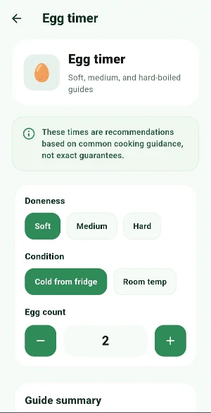 Protein Cooking Timer Screenshot 1