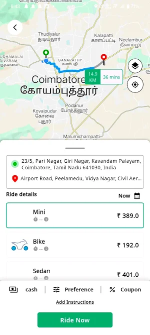 My Ride: Taxi Booking App Screenshot 2