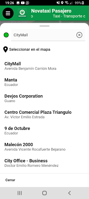Novataxi Pasajero Screenshot 1