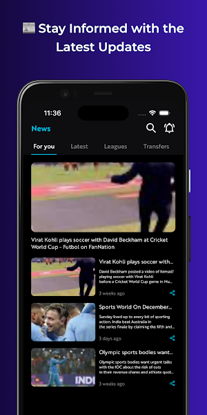Live Scores - Sports App Screenshot 1