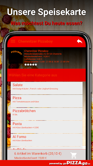 Chemnitzer Pizzaboy App Screenshot 3