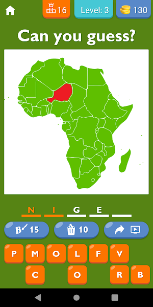 Guess African Countries On Map Screenshot 2