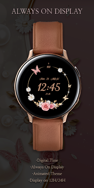 Pink Rose Curve_Watchface Screenshot 3
