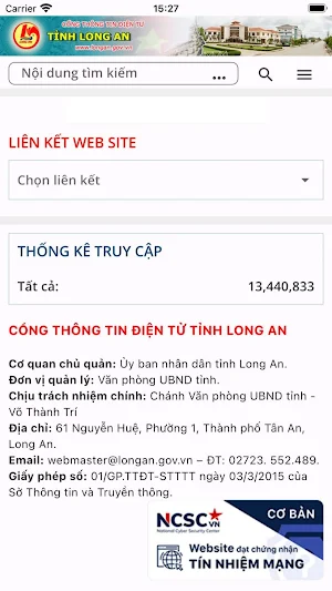 Cổng TTĐT Long An Screenshot 2
