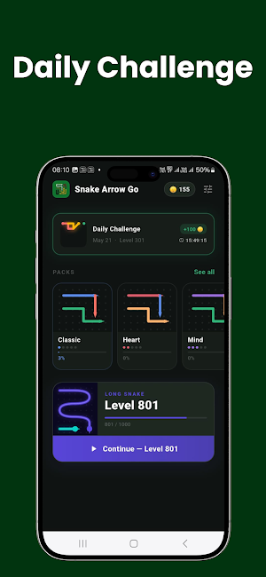Snake Arrow Go: Puzzle Game Screenshot 1