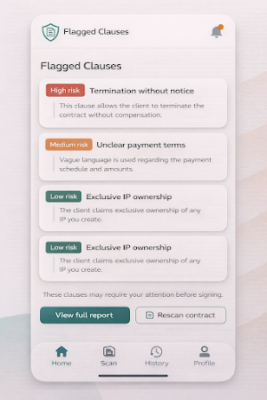 GigGuard: Contract Scanner Screenshot 3