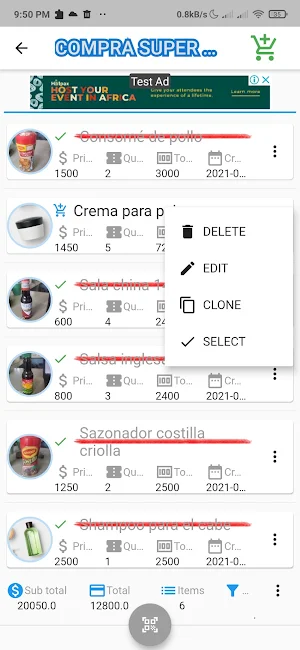Shopping List Screenshot 0