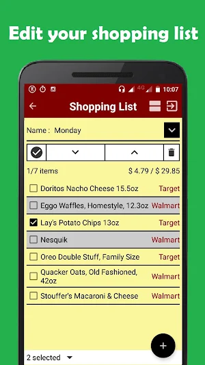 Grocery Shopping List Screenshot 3