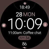 Battery Rose Gold watch face