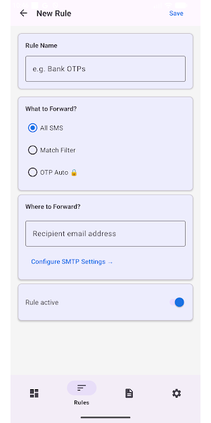 SMS Forward — Sync to Email Screenshot 1