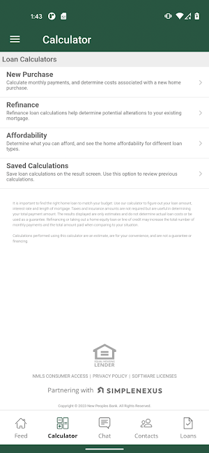 New Peoples Bank Mortgage Screenshot 1