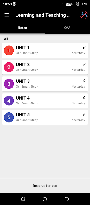 Learning and Teaching Notes Screenshot 0