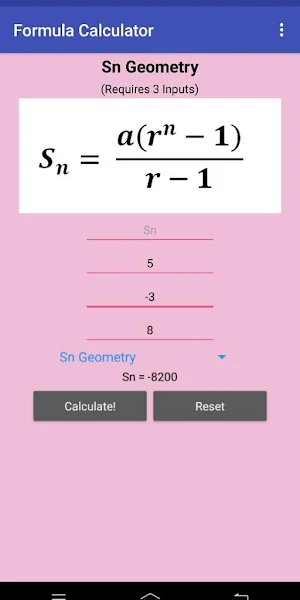 Formula Calculator Screenshot 1