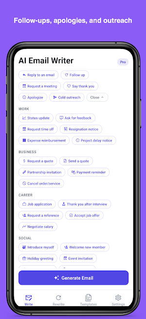 AI Email Writer: Reply & Edit Screenshot 1