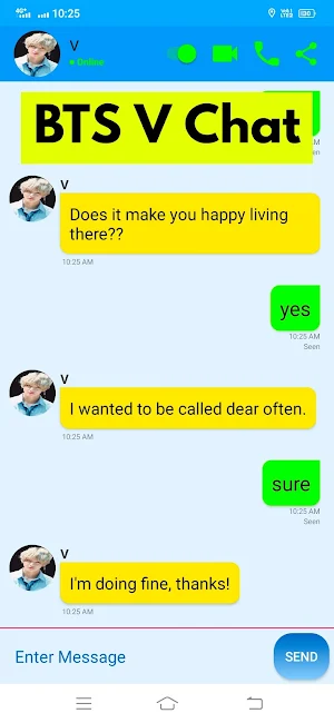 BTS Messenger Chat Simulator Screenshot 1