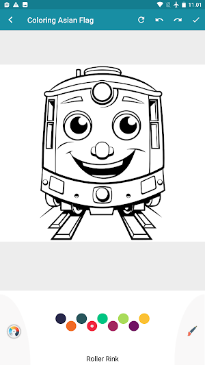 coloring animated trains Screenshot 0