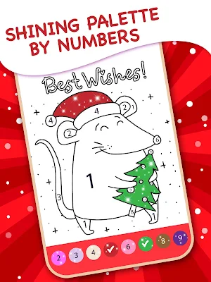 Christmas Coloring Book By Numbers Screenshot 1