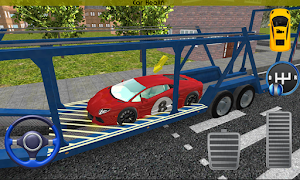 Car transport 3D trailer truck Screenshot 0