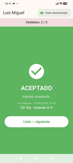 Ticketera Validador Screenshot 3