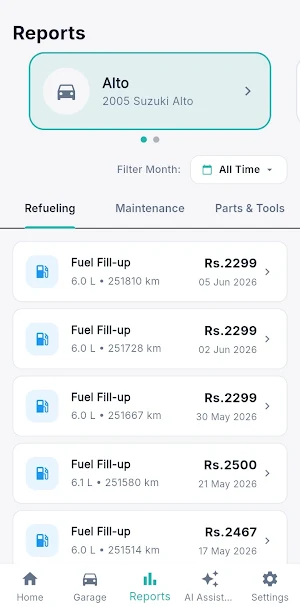 CarLog: Vehicle History & Fuel Screenshot 3
