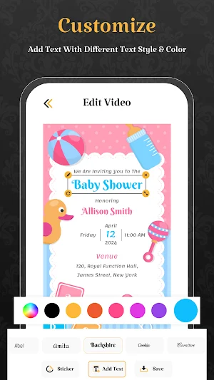 Video Invitation Card Maker Screenshot 2