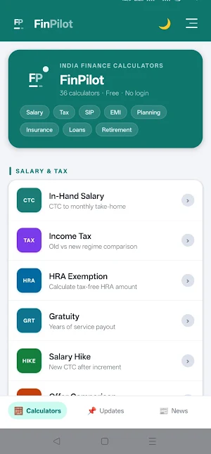 Financial Calculators India Screenshot 2