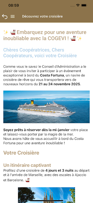 Croisière COGEVI 2025 Screenshot 1