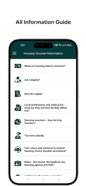 Housing Voucher Information Screenshot 0
