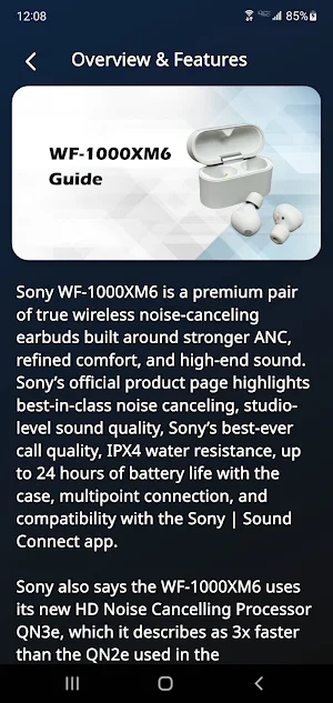 WF-1000XM6 Guide Screenshot 2