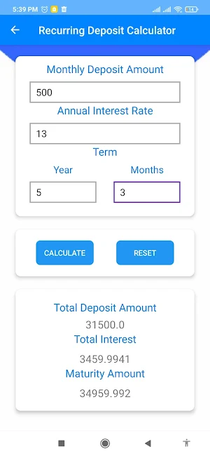 Easy Loan EMI & Financial Calculator Screenshot 3