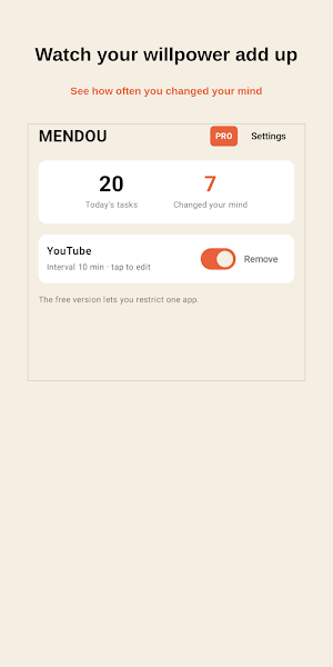 MENDOU — Friction App Blocker Screenshot 1