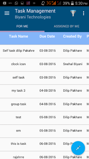 Task Management Screenshot 1