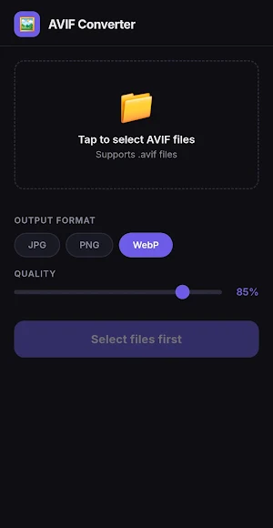 Avif Converter Avif to Jpg/Png Screenshot 1