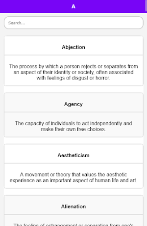 Critical Theory Dictionary Screenshot 1