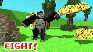 Blocky Wild Park: Gorilla Bash Screenshot 1