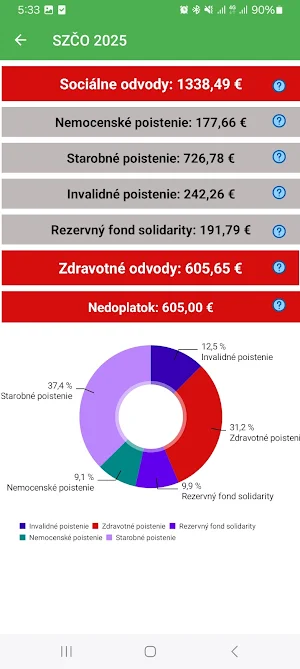 Dane, odvody a mzdy - Daňovka Screenshot 3