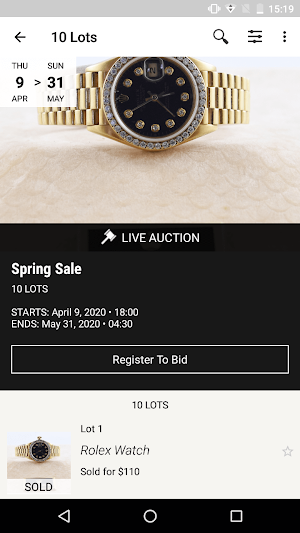 Smith Auctions Live Screenshot 1