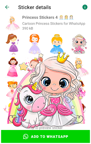 Princess Stickers for WhatsApp Screenshot 2