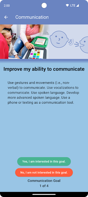 Creating Goals for Children Screenshot 1